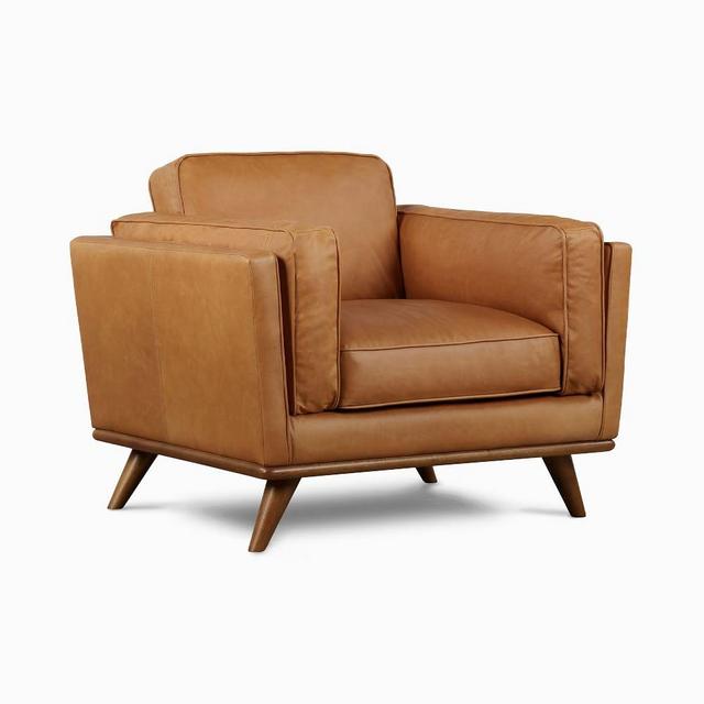 Zander Chair Tan Charme Leather Almond
