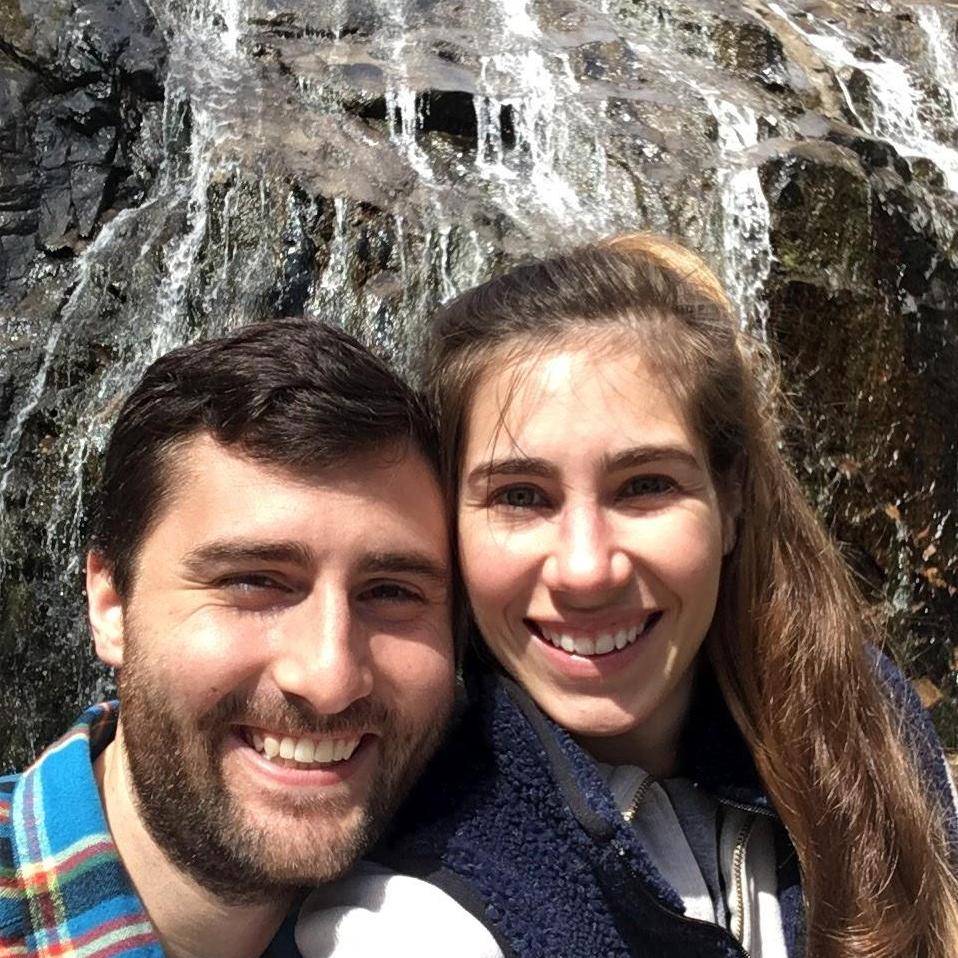Only one person in this photo likes hiking......