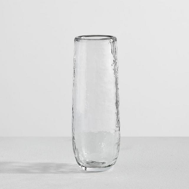 Hammered Stemless Champagne Flutes, Set of 4 - Clear