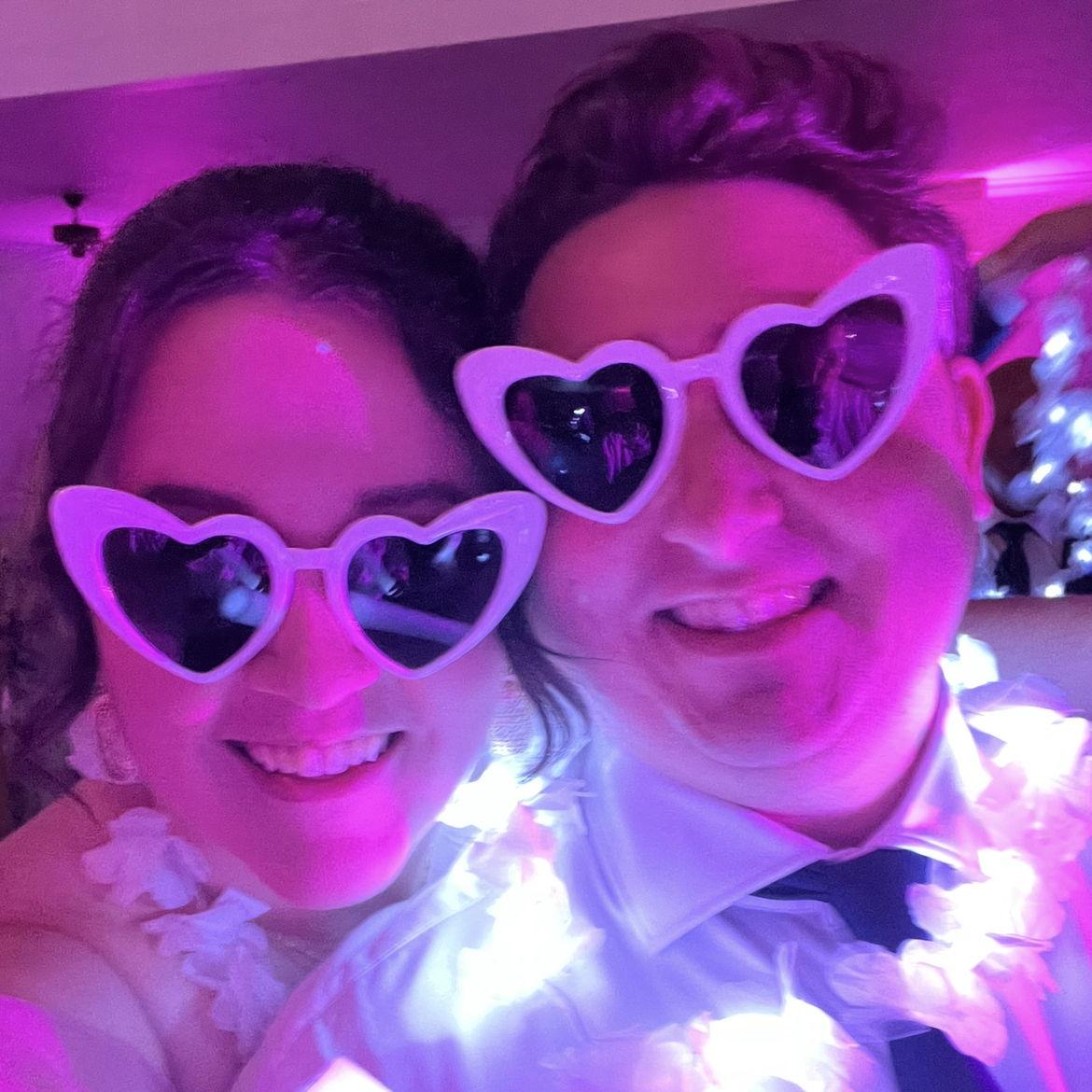 Wedding dance floor selfie.