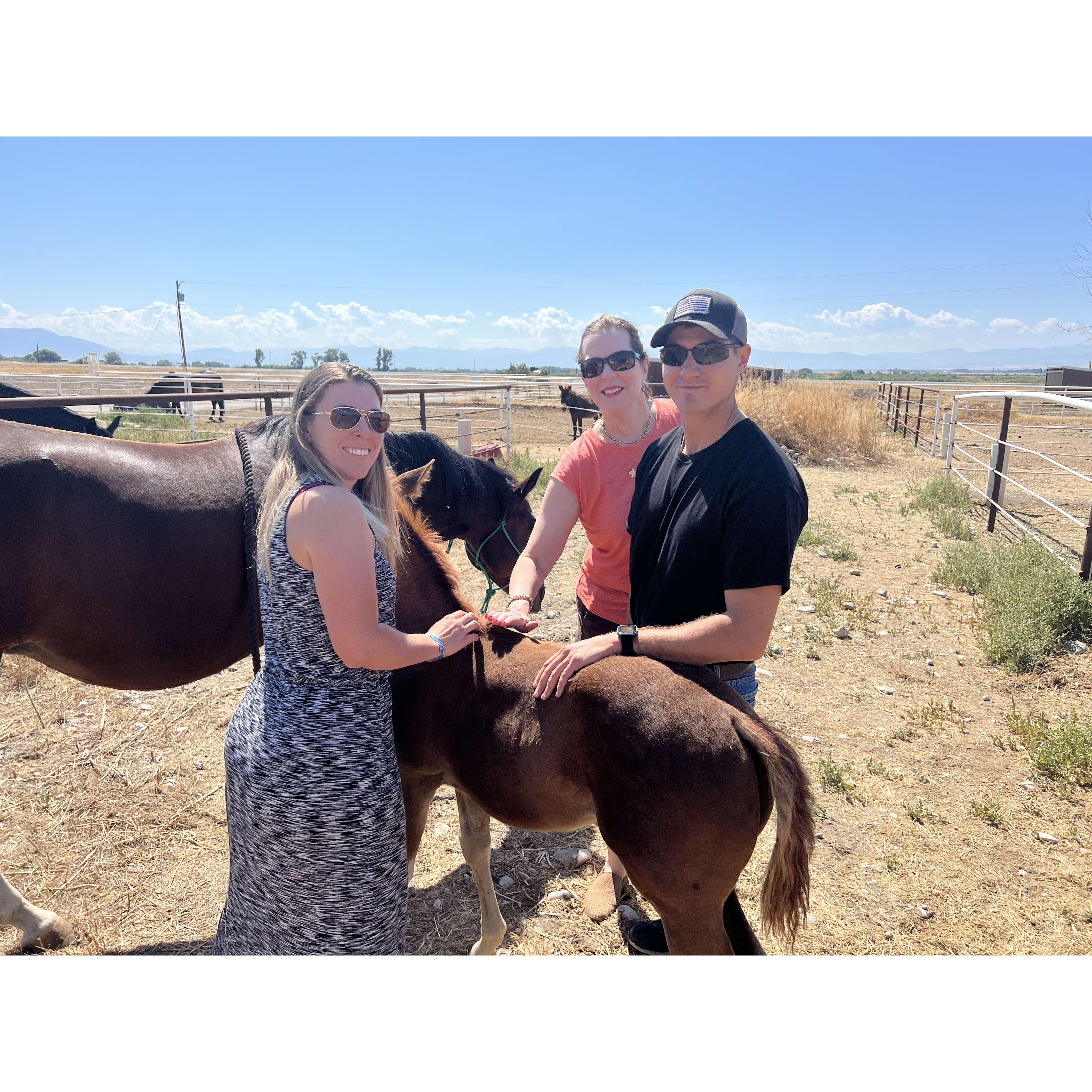 Mom and Dad wanted to meet Rye so we went out to see the horses! 2022