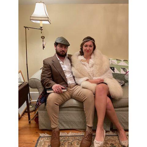 Murder mystery dinner costumes.