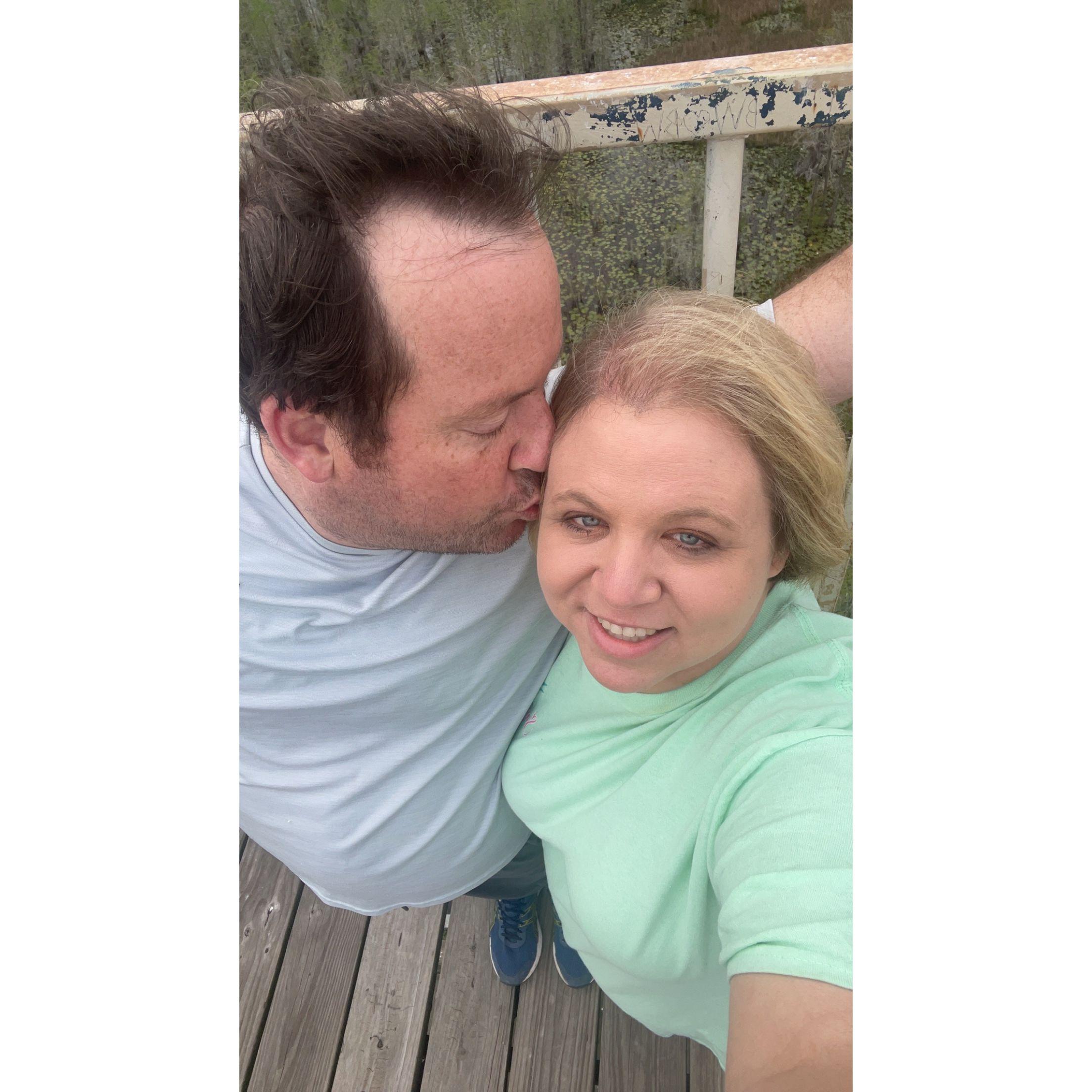 Our first trip to Grand Bay. The wind was crazy that day.