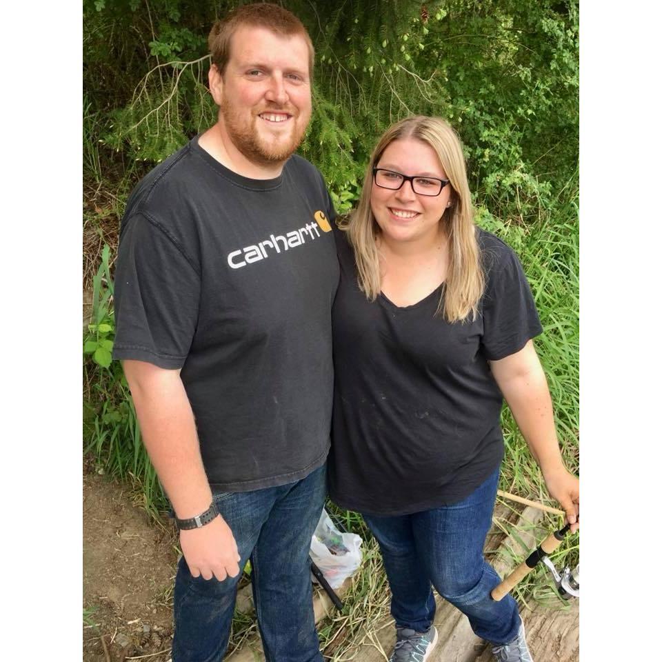 Trying to teach Steph to fish!