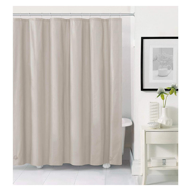 Kate Aurora Basics Supreme Weight Mold & Mildew Resistant Eco-Friendly PEVA Taupe/Linen Shower Curtain Liner - 70 in. W x 72 in. L