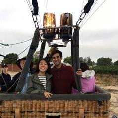 Our first hot air balloon ride right before Karina left to study abroad (August 2017)