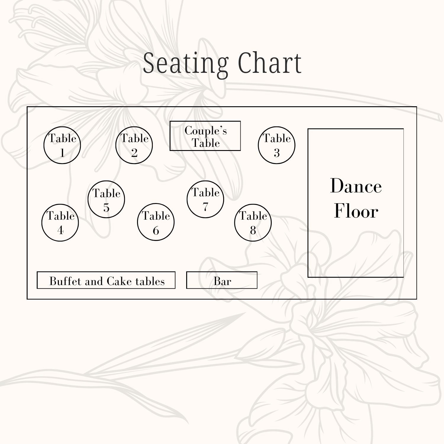 Floorplan and tables
