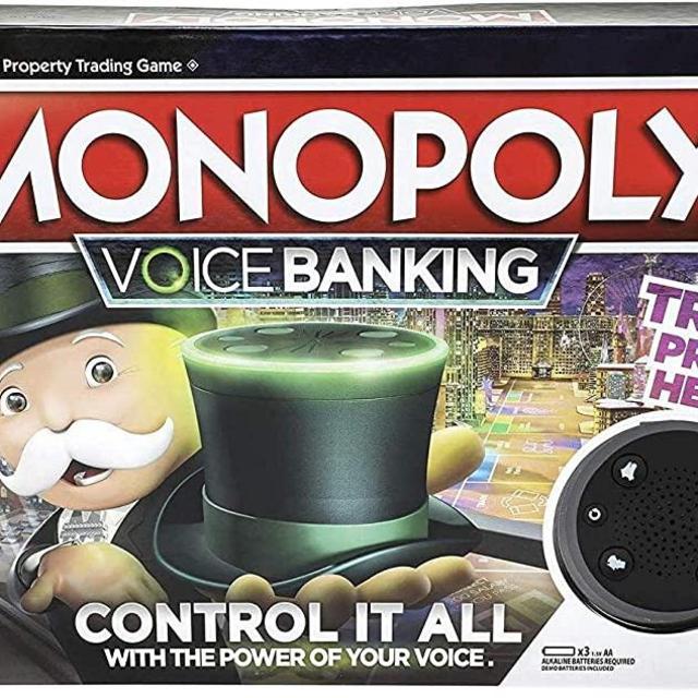 Monopoly Voice Banking Electronic Family Board Game for Ages 8 & Up