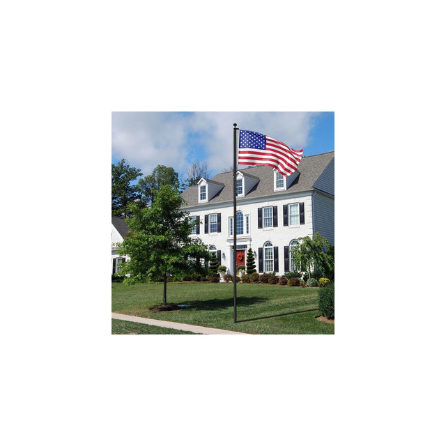 Karl Home Black Sectional Aluminum Alloy Flag Pole Kit