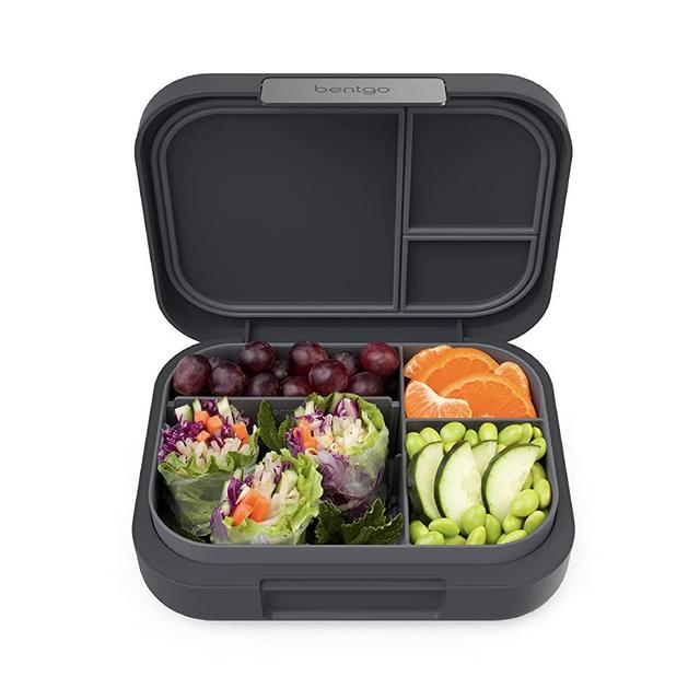 Bentgo Modern - Leak-Proof, Versatile 4-Compartment Bento-Style Lunch Box, Ergonomic Design with Matte Finish, Ideal for On-the-Go Balanced Eating for Adults and Teens - BPA-Free (Dark Gray)