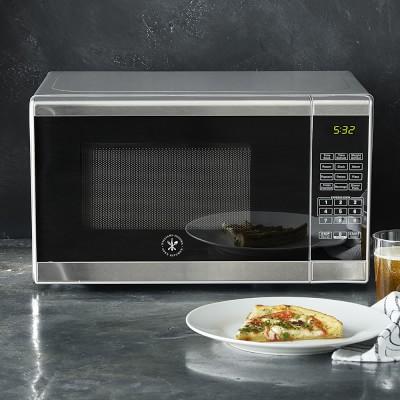 Williams Sonoma Open Kitchen Stainless-Steel Microwave