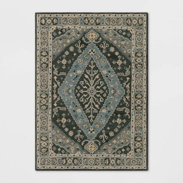 5'x7' Hand Tufted Wool Area Rug Green - Threshold™