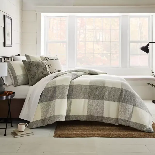 Bee & Willow™ Hartsdale Check 3-Piece King Comforter Set in Grey