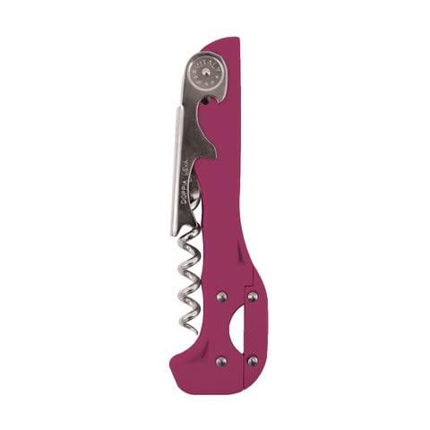 Franmara Boomerang Two-Step Corkscrew Wine Opener with Built-In Foil Cutter and Bottle Opener - Fuchsia
