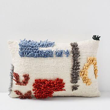 Abstract Art Shag Pillow Cover, 12"x21", Multi