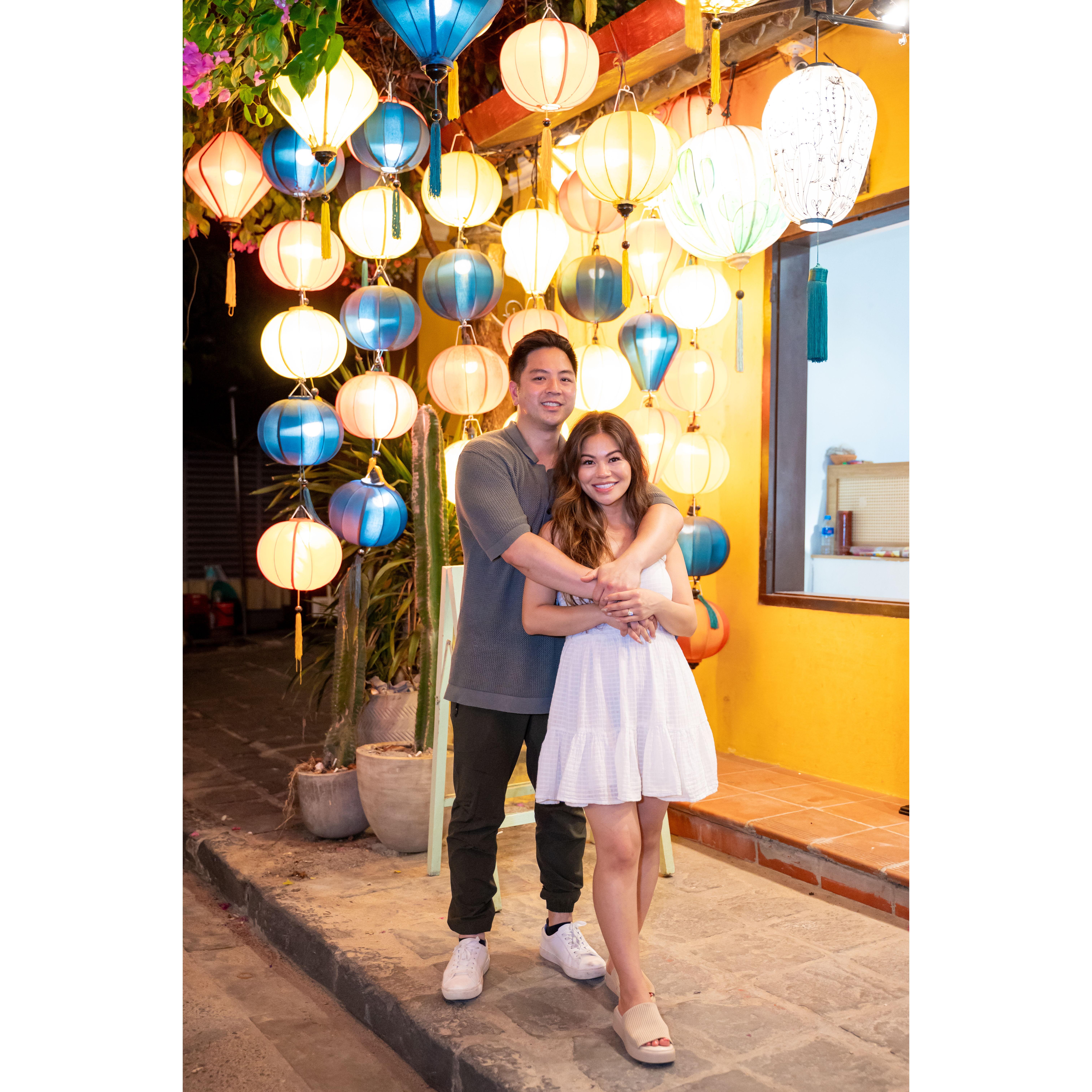Exploring beautiful Hoi An, Vietnam after getting engaged here!