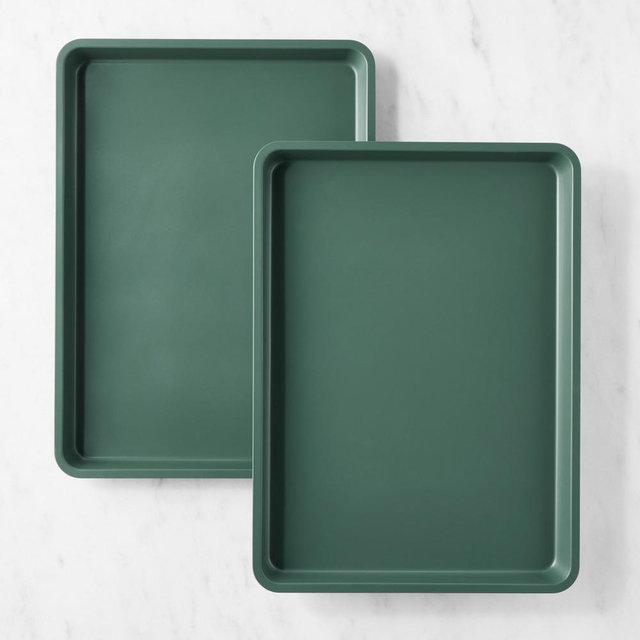 Williams Sonoma Nonstick Half Sheet Pan, Green, Set of 2
