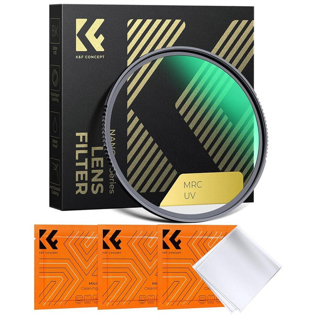 K&F CONCEPT 67mm MC UV Protection Filter with 28 Multi-Layer Coatings HD/Hydrophobic/Scratch Resistant Ultra-Slim UV Filter for 67mm Camera Lens (Nano-X Series)