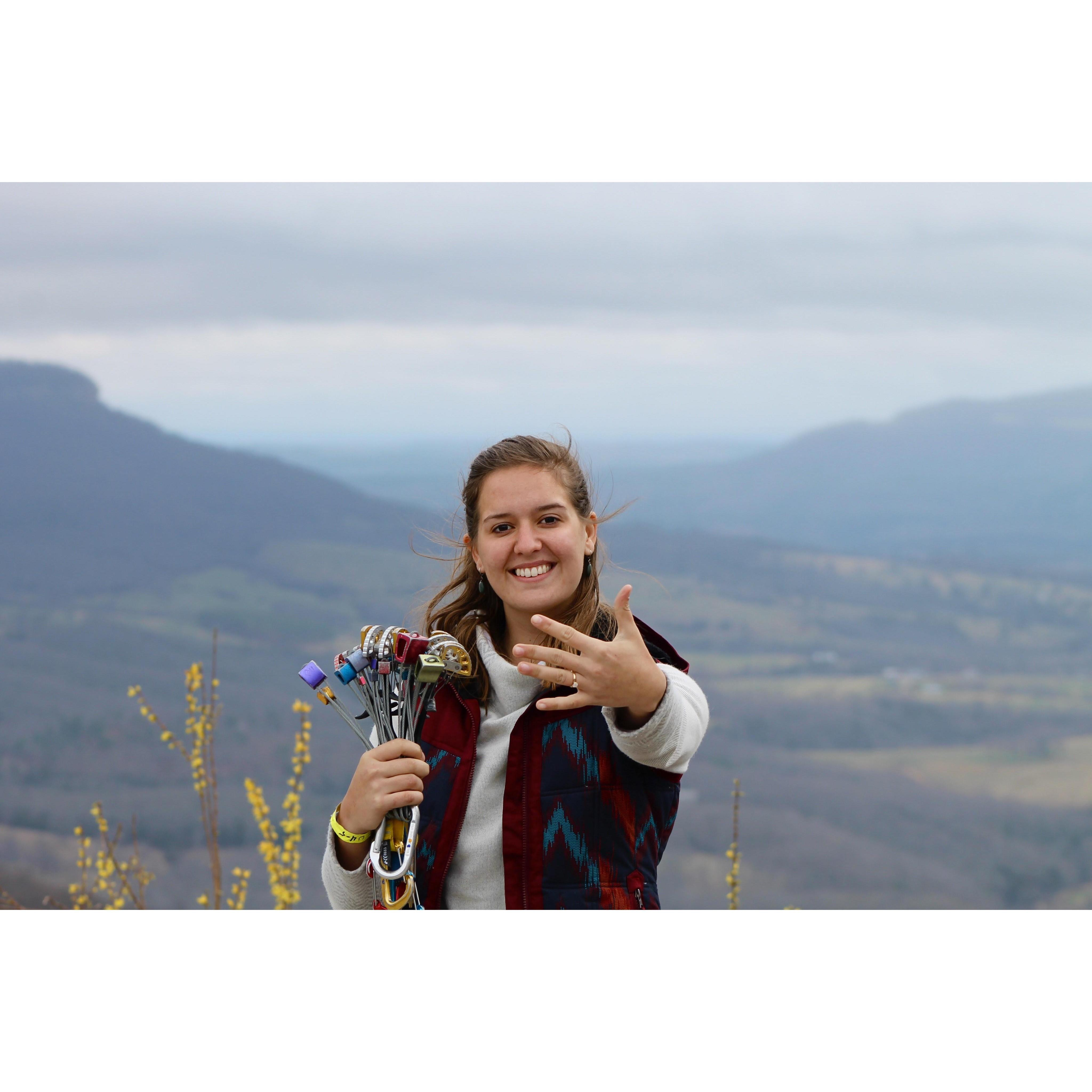 Post-engagement bliss with our favorite view in Arkansas! 2017
