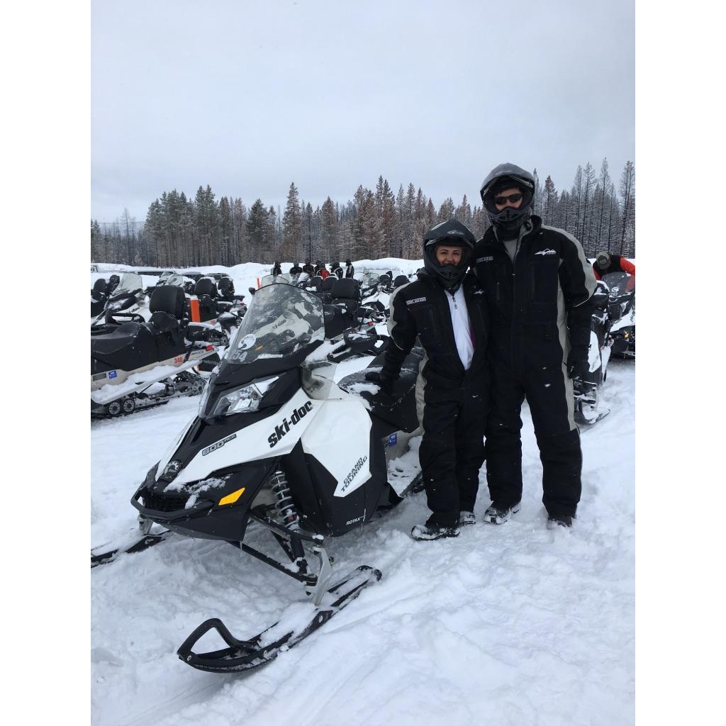 Snowmobiles through Yellowstone, February 2017