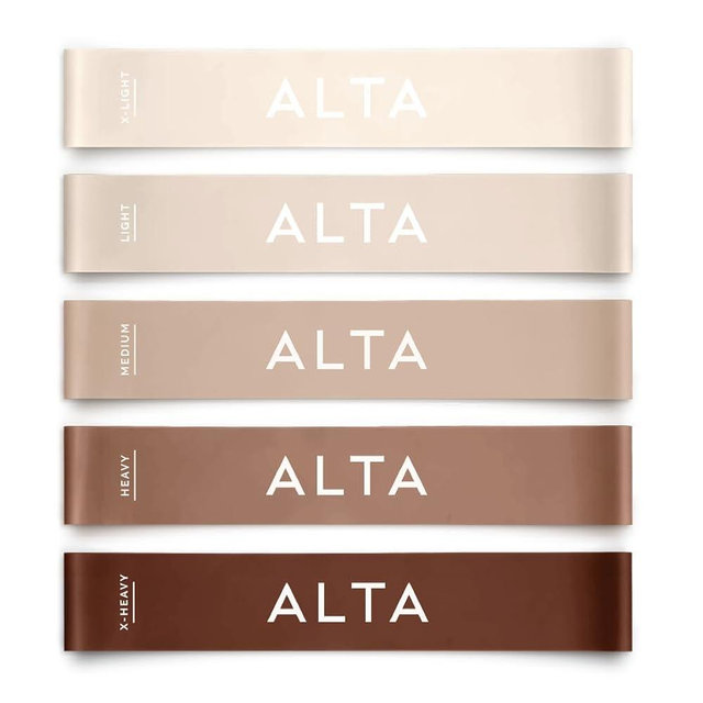ALTA Mini Loop Bands for Exercise - Premium Durable Latex - Small Resistance Bands for Women, Booty Bands for Working Out, Leg Stretch Loops for Physical Therapy, Pilates Exercise Mini Bands Set