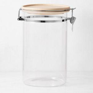 Hold Everything Stackable Glass Canister with Clamp, 10"