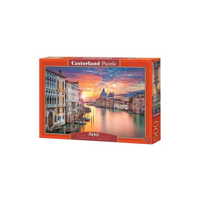 500 Piece Jigsaw Puzzle, Venice at Sunset, Italy, European puzzle, Italy puzzle, Adult Puzzles, Castorland B-52479
