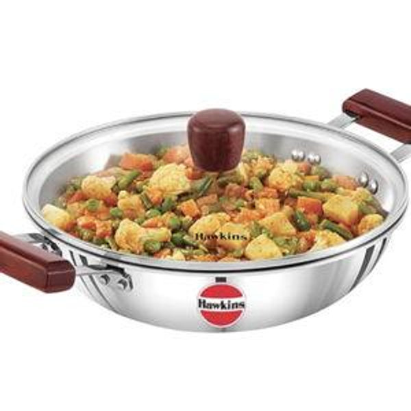 Hawkins 2.5 Litre Deep Fry Pan with Glass Lid