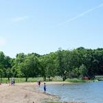 Swimming at Island Lake Park