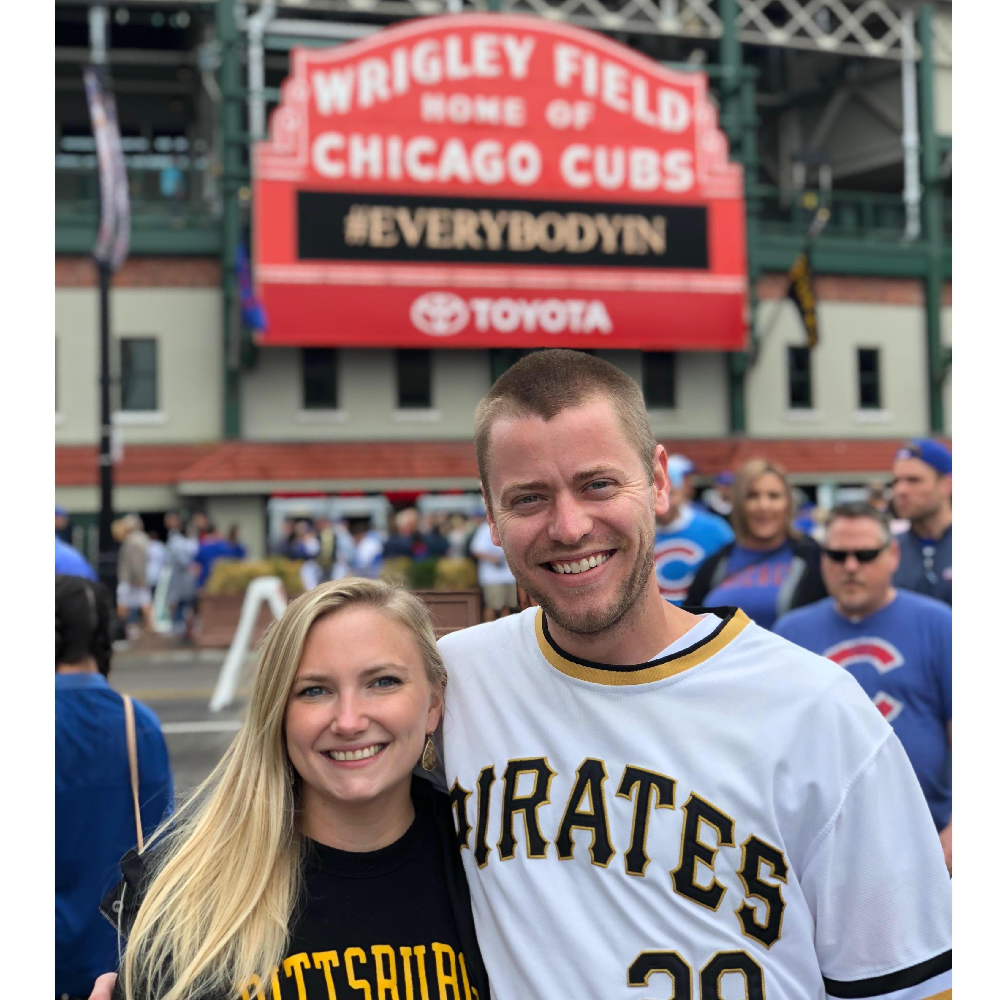 Seeing the Pirates play at Wrigley Field!