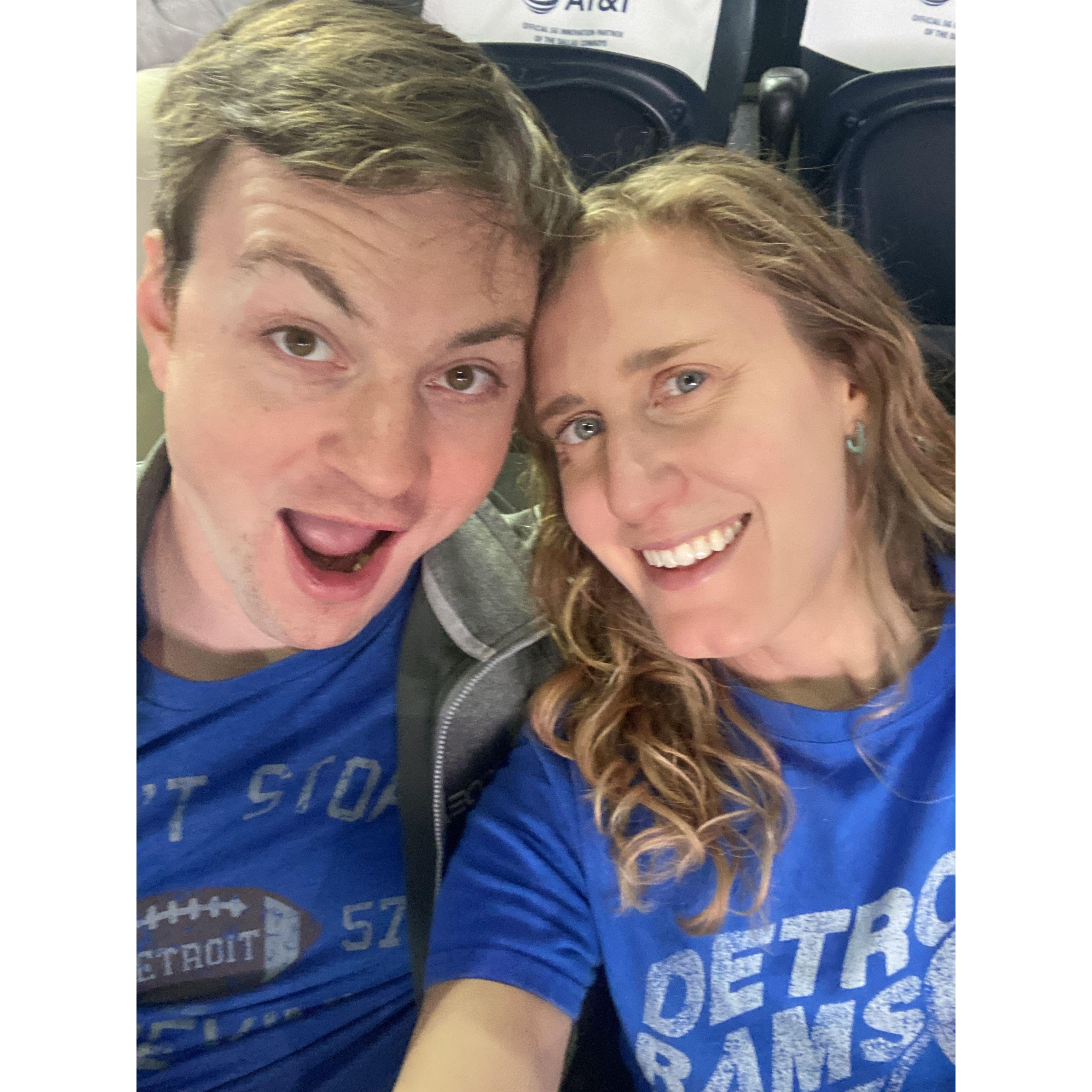 Corrina's first NFL experience - Go Lions!
