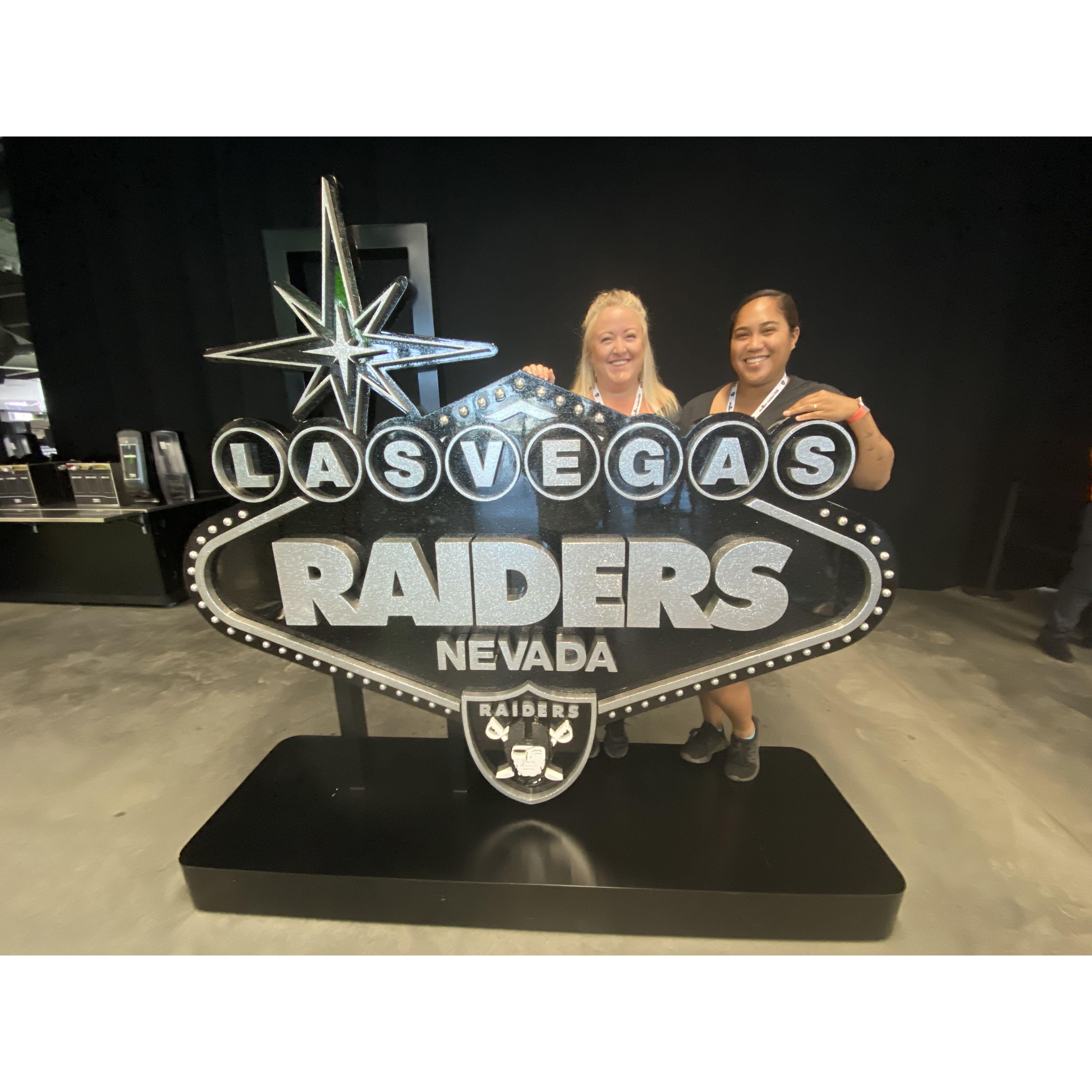 Surprise tour through the new Las Vegas Raiders stadium! Lindsey is a die hard Raider fan!!