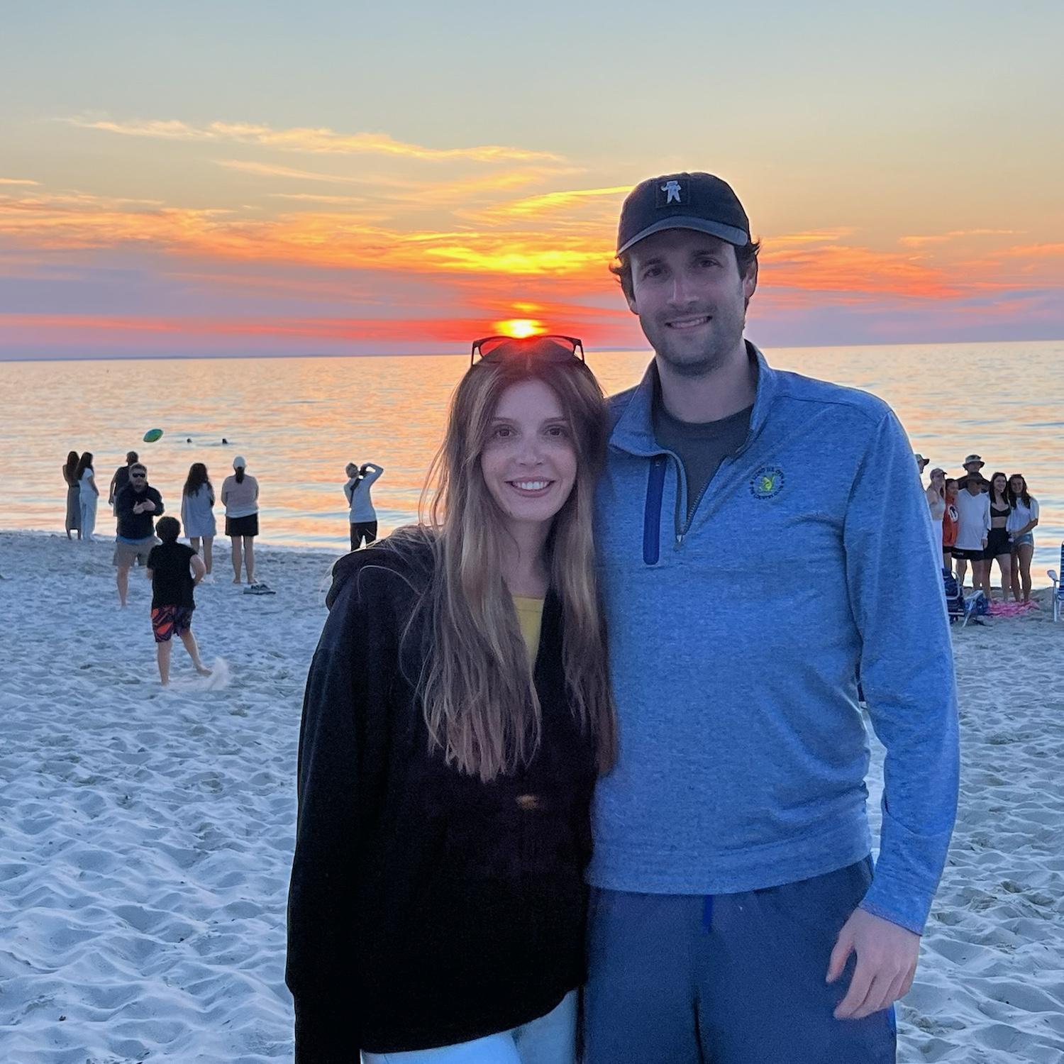 Beautiful sunset! Beautiful couple too!