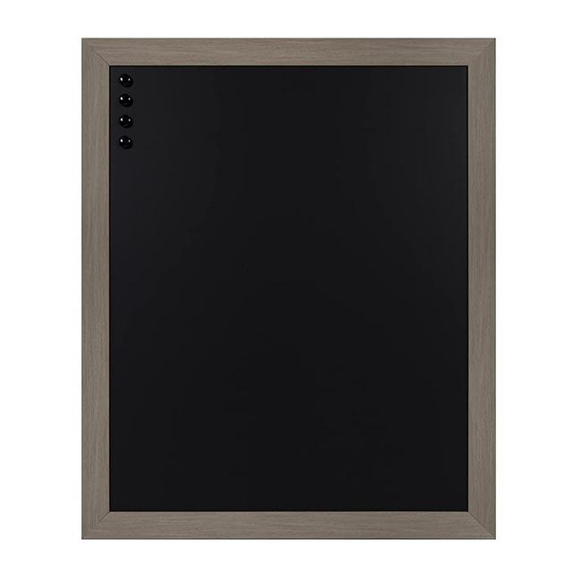 DesignOvation Beatrice Framed Magnetic Chalkboard, 27x33, Gray