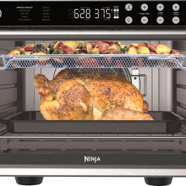 Ninja - Ninja® DT201 Foodi™ 10-in-1 XL Pro Air Fry Oven, Dehydrate, Reheat - Stainless Steel