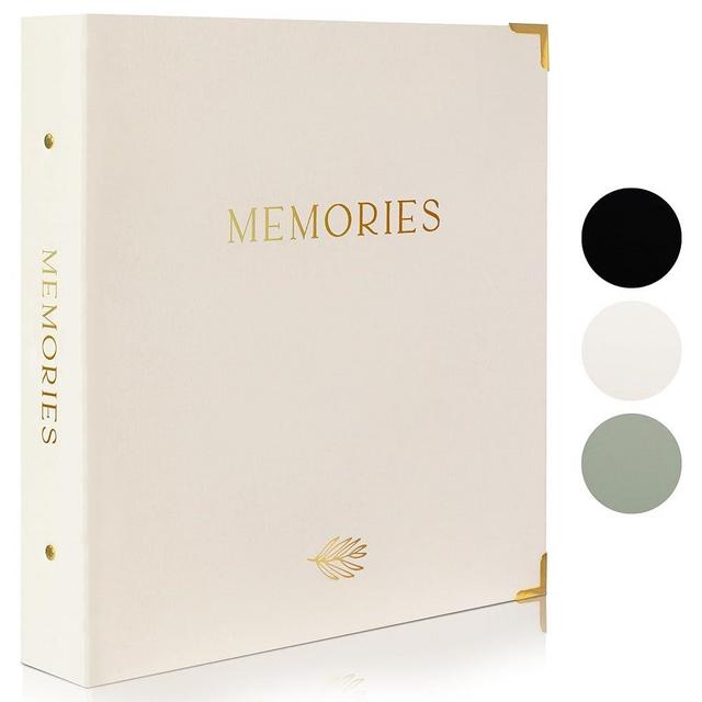 Beautiful Linen Photo Album For 4x6 Photos - Safely Holds Up To 500 Pictures of Unique Memories - The Perfect Large Photo Book To Store All Pictures of Treasured Family, Baby or Wedding Moments