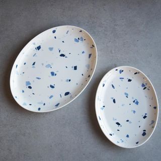 Terrazzo Azzurro Oval Platter