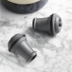 Vacu Vin ® Grey Wine Stoppers, Set of 2