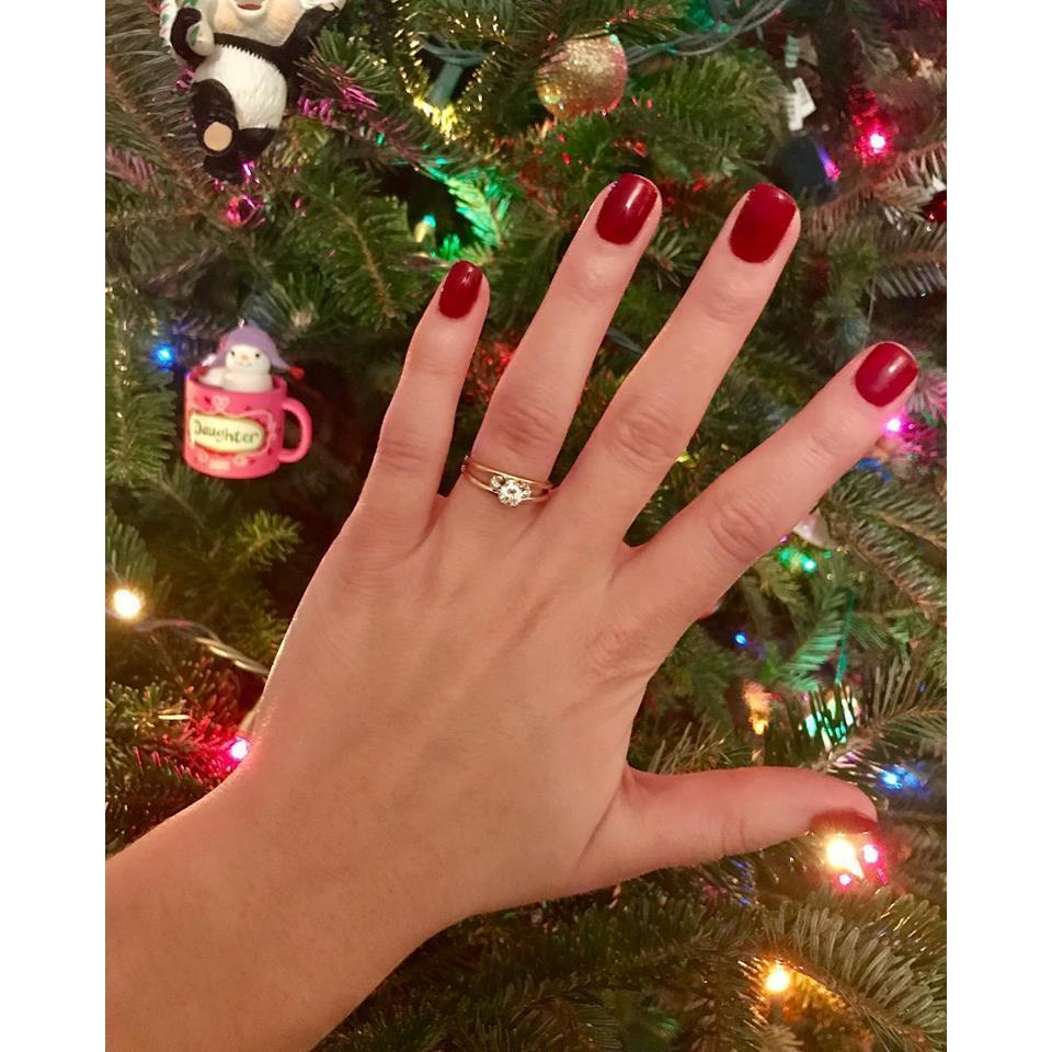 Mommom Syl's ring on the night we got engaged!