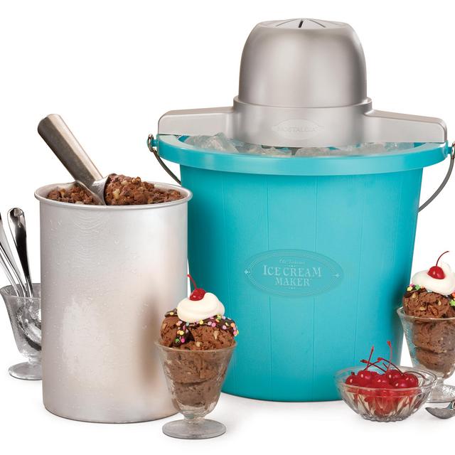 Nostalgia PICM4BG 4-Quart Electric Ice Cream Maker with Easy-Carry Handle