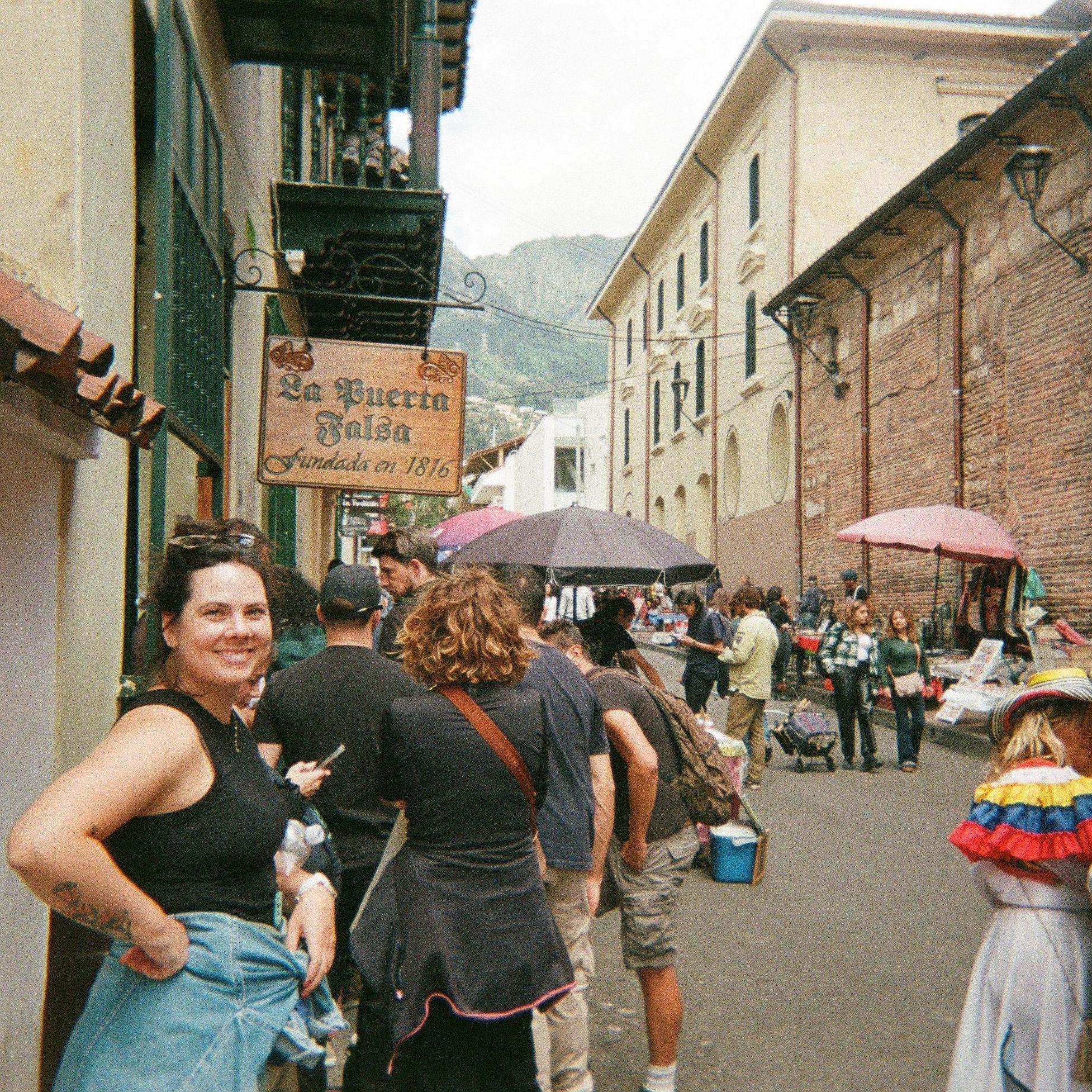 In line for some ajiaco in Bogotá