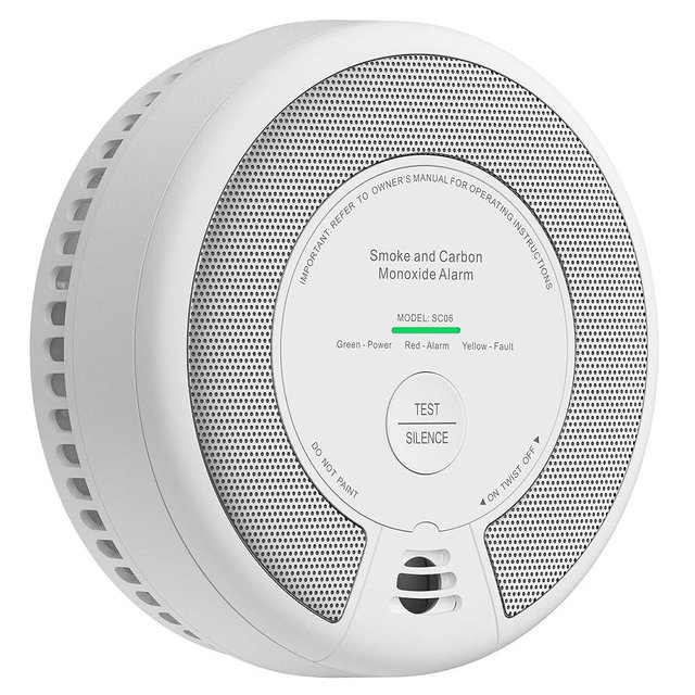 X-Sense 2-in-1 Smoke and Carbon Monoxide Detector Alarm (Not Hardwired), 10-Year Battery-Operated Dual Sensor Fire & CO Alarm, SC06, 1-Pack