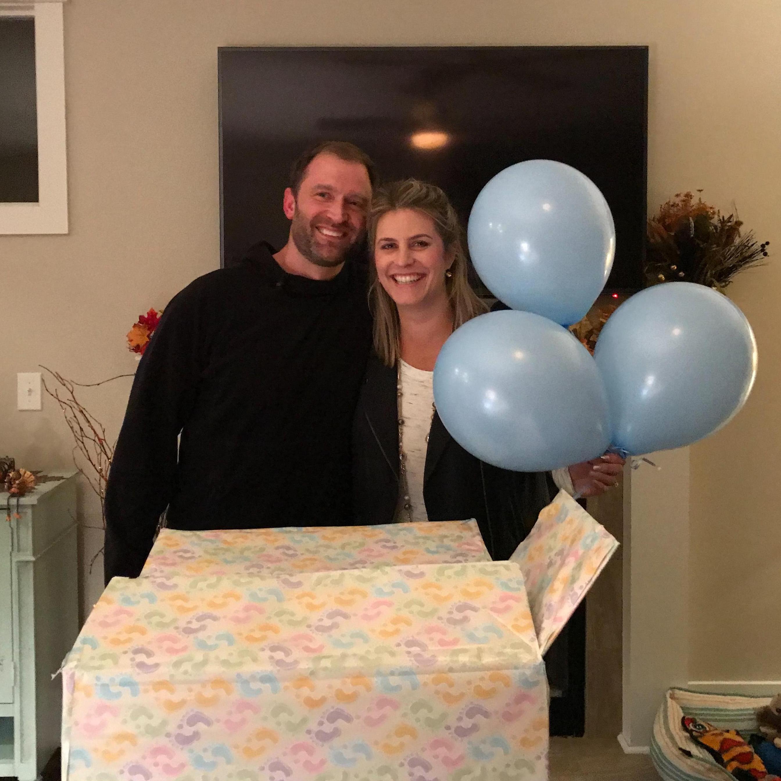 November 2018 - The night we found out we were having a boy!