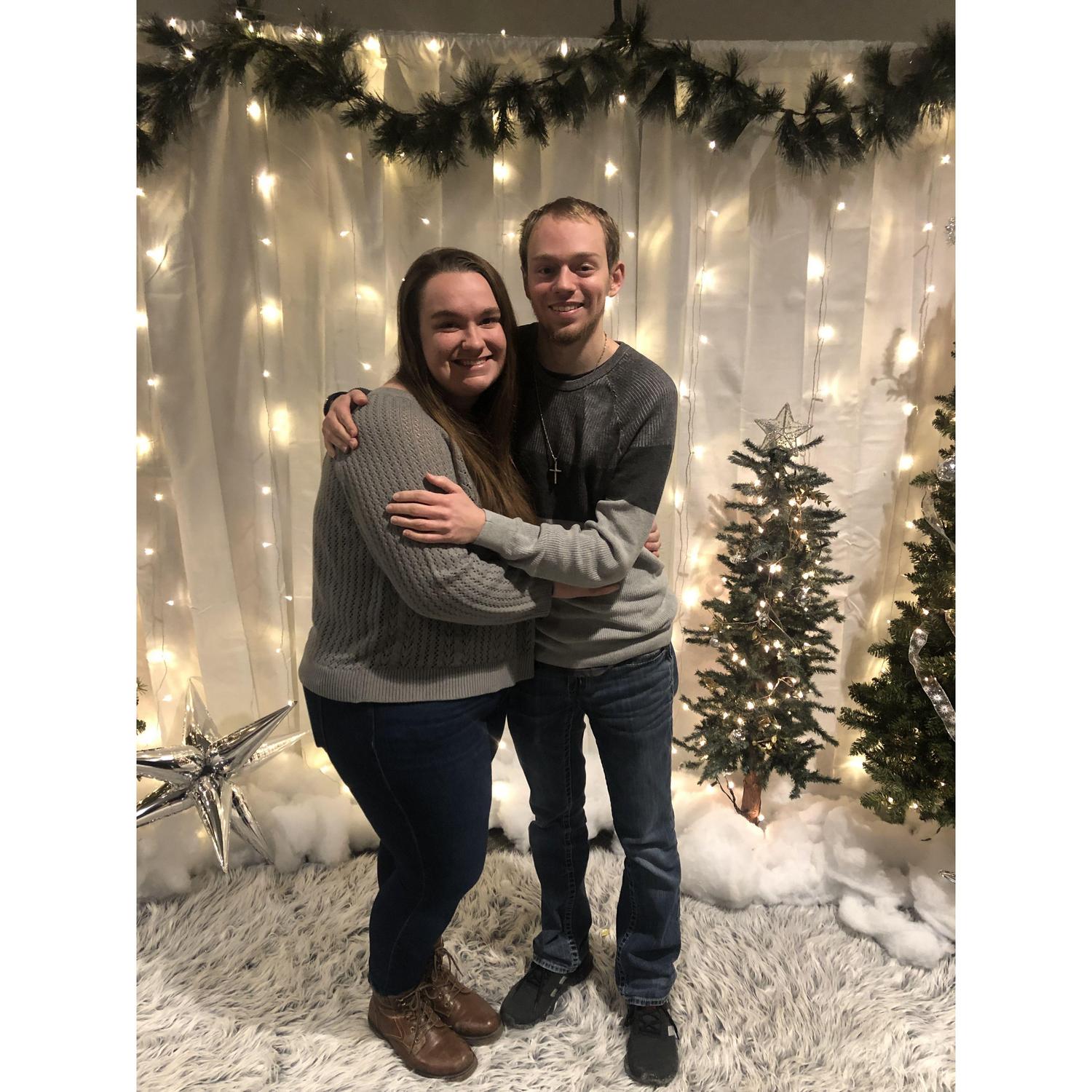Christmas Eve service at my church in Kokomo, IN. This was our first Christmas together <3