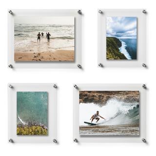 Gallery Wall 4-Piece Acrylic Double Panel Frame Set