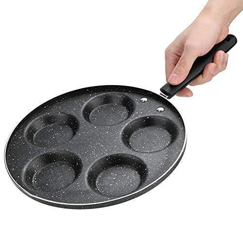 Nonstick Frying Pan 5 Egg Pans Multifunction Kitchen Cooking Pan,Omelette Pan, Pancake Pan, Plett Pan,Swedish Pan for Breakfast English Muffin Sandwich Sunny Side Up Egg and Sausage Patties