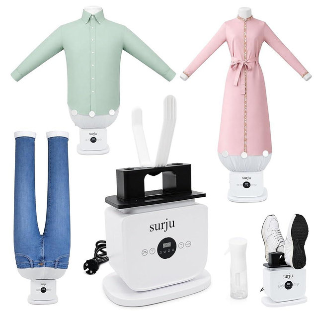 Automatic Ironing Machine 3.0, 3-in-1 Clothes Dryer Machine & Steam Press for Clothes, Hands-Free Shirt Press Machine with Air & Steam, Portable Garment Steamer for Shirts, Pants & Dresses, 1400W