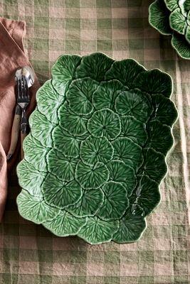 Ceramic Geranium Leaf Serving Platter