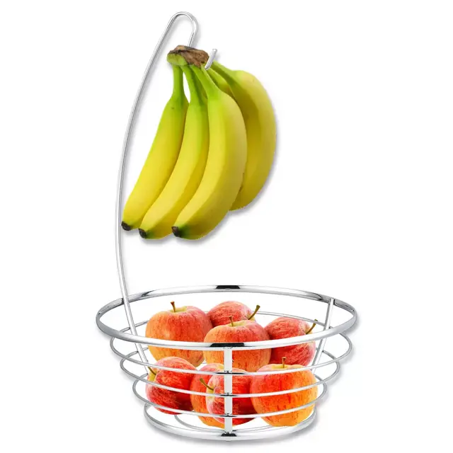 Home Basics® Fruit Bowl with Banana Tree in Chrome