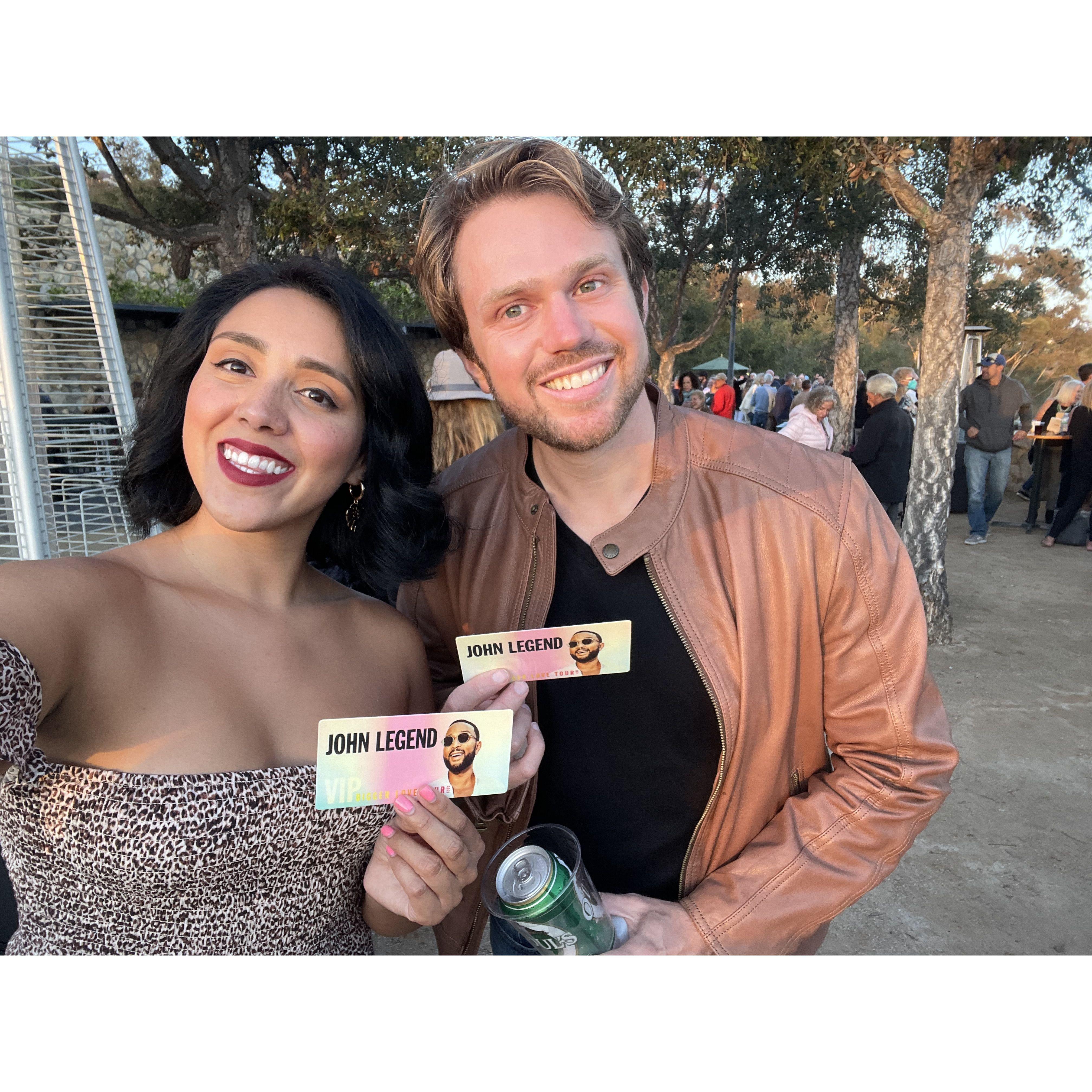 John Legend Concert at the Santa Barbara Bowl. September 2021. Chrisy was overwhelmed with happiness hearing John's voice and being with Zach. One of our many tears of joy moments through the years.